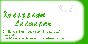 krisztian leimeter business card